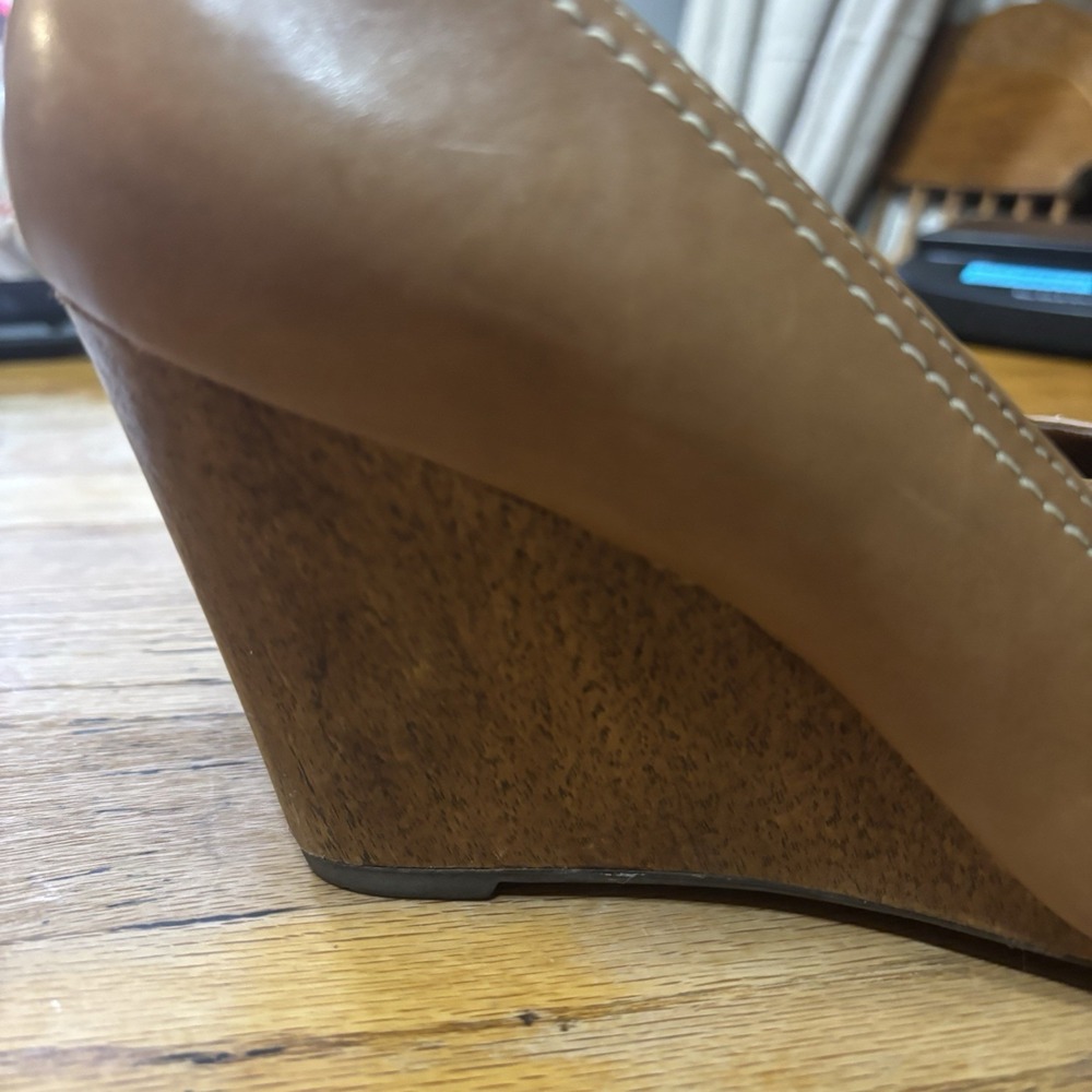Clark's Women's Indigo Purity‎ Snow Wedge Leather Size 11 M Tan Brown EUC - Picture 5 of 10